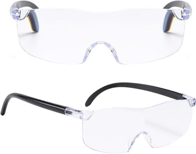 Vergrootglas Bril - Leesbril Hulp - Gedetailleerd Zien - 16x Vergroting - 14.2 cm Lengte - Transparant