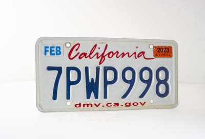 Mancave Decoratie - USA Kentekenplaat - 100% Authentiek - California - Mancave Wandbord