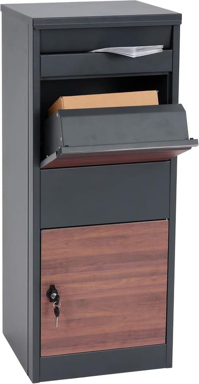 Pakketkast Staande Brievenbus Maat L - Veilig Inworpsysteem voor Pakketten en Brieven