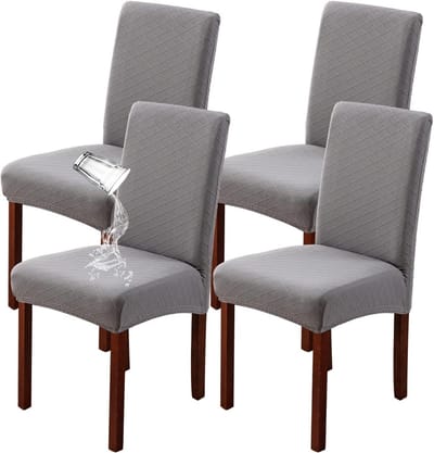 Moderne elastische eetkamerstoelhoezen - 4 of 6 stuks, wasbare en afneembare hoezen voor keukenstoelen