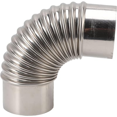 Tuyau de cheminée coudé en acier inoxydable, coude à 90 degrés, adaptateur de conduit de cheminée