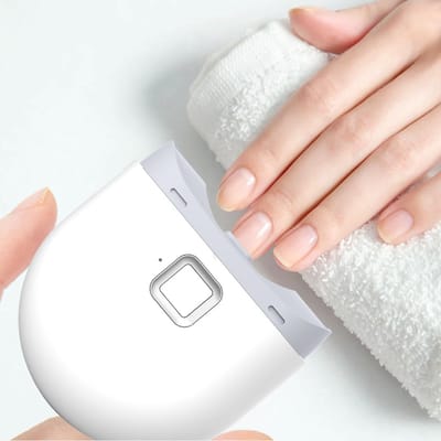 OIMG Elektrische Nagelknipper - Trimmen en Vijlen in één - Nageltrimmer - met polijstkop en ledlicht - Nagelvijl - Geschikt Voor alle leeftijden - 2 snelheden- USB-oplaadbaar - Electric Anti-splash Nail Clippers -Voor alle leeftijden - wit
