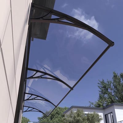 Polycarbonaat Luifel - Buiten Overkapping - Weer Beschermen - UV Bestendig - 150 x 300 cm - Zwart