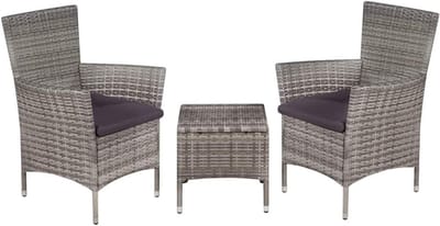 Tuinset – Tuinmeubelset – Balkonset – Bistromeubel – Tuinmeubilair – Waterdicht PE-Rattan – Afneembare Kussens