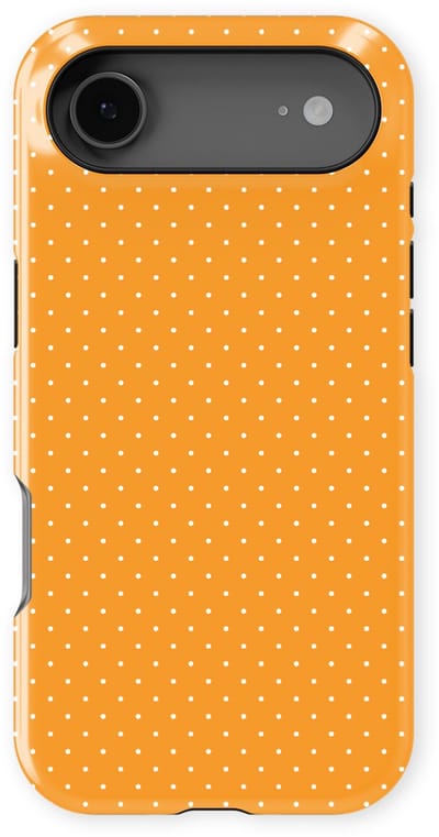 Micro Dots Tough Hoesje geschikt voor iPhone 17 Air | Geschikt Voor Mag | Stippen Motief Backcover geschikt voor iPhone 17 Air Golden Glow