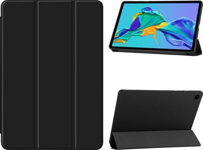 Hoes Geschikt voor Samsung Galaxy Tab A9 Plus / A11 Plus hoes – tri-fold bookcase met auto/wake functie - 11 Inch – Zwart