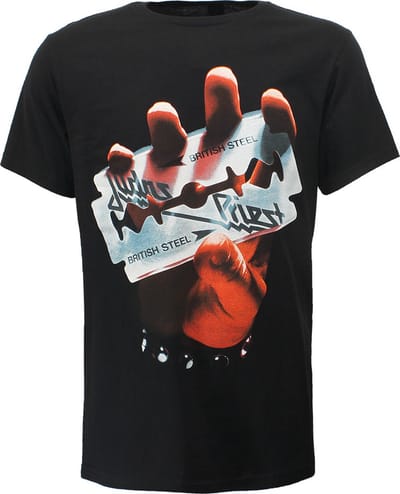 Judas Priest British Steel Razorblade T-Shirt - Officiële Merchandise - S