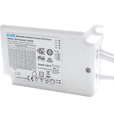 HOFTRONIC – LED paneel transformator rechthoek – 36 watt – 1-10V dimbaar – Flikkervrij – Kunststof wit – IP20 – 230V netstroom – paneel driver
