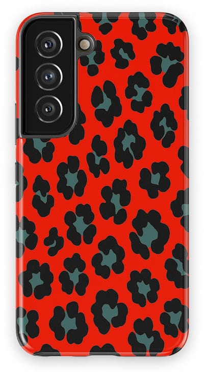 DripCase Luipaard Hoesje Samsung Galaxy S22 | Backcover met Mag | Hoesje met Dierenprint Samsung Galaxy S22 Jungle Blaze