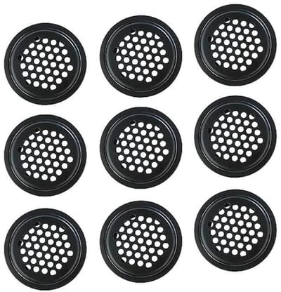 8-Delige Set Ronde RVS Ventilatieroosters voor Kast en Meubel