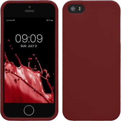 kwmobile telefoonhoesje geschikt voor Apple iPhone SE (1.Gen 2016) / iPhone 5 / iPhone 5S - Hoesje voor smartphone - Back cover in bordeaux-violet