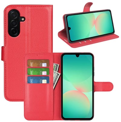 MobyDefend Hoesje - Geschikt voor Samsung Galaxy A27 - Kunstleren Wallet Book Case (Sluiting Voorkant) - Rood