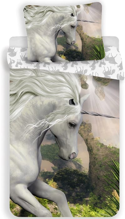 Unicorn Dekbedovertrek Mystical - Eenpersoons - 140 x 200 / 70 x 90 cm - Katoen