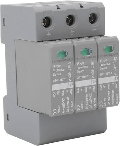 Thuys – 40PV 600V – DC Overspanningsbeveiliging – 20 – 40kA 3P – Vlamvertragend Laagspanningsafleiderapparaat – Met 2 Schuifregelaars