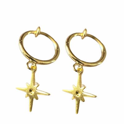 Klem oorbellen-Ster-Goudkleurig - geen gaatje- Charme Bijoux