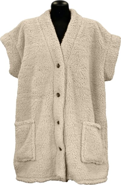 MAE - Bodywarmer - 78x87 cm - Teddy - Heerlijk warm - Zonder mouwen - Cadeautip