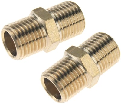Byshayne - 1/4 Inch Male-Male Connector - Hose Adapter - Goud - Luchtcompressor - Airbrush Accessoire - Geschikt voor Diverse Toepassingen