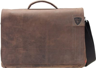 Strellson Richmond Messenger Leder 40 cm Laptopcompartiment - 36cm (15 duim) - dark brown