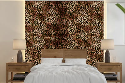 Behang - Fotobehang Luipaard - Patronen - Dieren - Breedte 240 cm x hoogte 240 cm