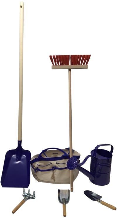 Tuingereedschap - Kinderset - Schep - Bezem - tuingereedschap gieter met tas