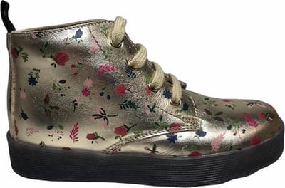 Falcotto veter blaadjes lederen schoenen Loyd goud mt 26