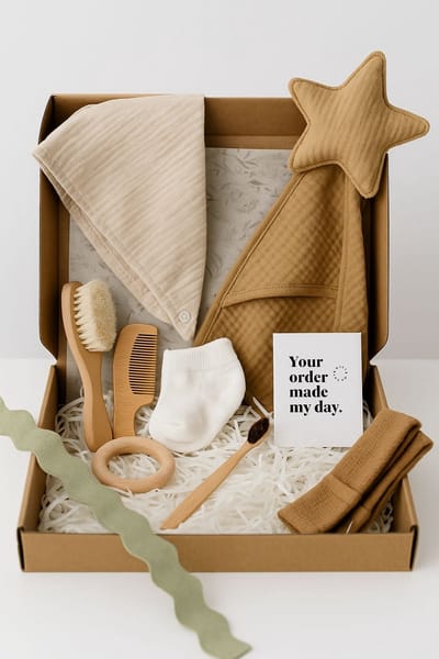 Duurzaam baby cadeaupakket "Small" Little green one | cadeau pakket | kraamkado | kraamcadeau | baby geschenk pakket | babyshower | cadeauset | geboortegeschenk | jongen | meisje | moederdag | eco