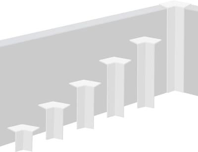 Hoekprofiel Plint - Verbindingsstuk - Afwerking Kamer - Perfecte Pasvorm - 100 mm - Wit