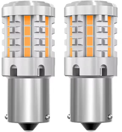 TLVX BAU15S 1156 PY21W No Hyper Flash 10-30V LED Oranje Canbus knipperlichten / Richtingaanwijzer / P21W / Flashing Lights Orange / Auto / Vrachtwagen / Tractor / Bus / LED Bulbs / Bayonet fitting / Ingebouwde weerstand / Storingsvrij / 2 stuks