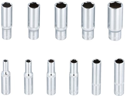 Cosensi- Steeksleutelset 11-delig - Steeksleutel 4-14 mm - Chrome vanadium staal - Lange steeksleutel 50 mm - Duurzaam - Perfect voor auto- en klussen.