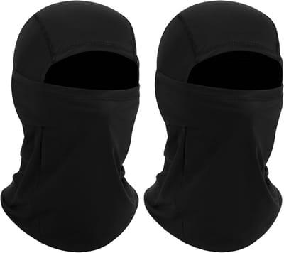 Motor Gezichtsmasker - Bivakmuts Fietsen - Outdoor Activiteiten - Ademend UV Bescherming - 2 Stuks - Zwart Marine Olijf