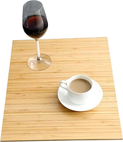 Sofa Armsteun Tafel - Bank Tafelhouder - Drankjes Plaatsen - Stabiele Plaatsing - 42x33.7x0.9cm - Houtkleur