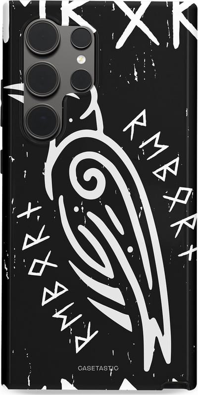 Casetastic Hoesje Geschikt voor Samsung S24 Ultra - Stijlvolle Beschermende Duo-layer Case - Runische Symboliek