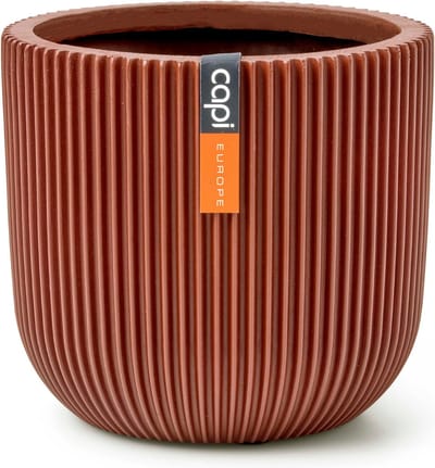 Capi Europe - Bloempot bol Groove Colours - 8x6 - Merlot rood - Opening Ø6 - Bloempot voor binnen - 5 jaar garantie - BGVMR131