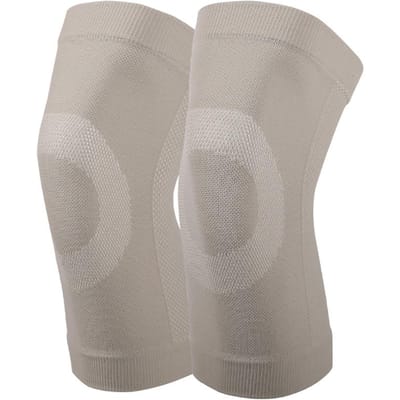 Genouillère Ultra Fine d'Été pour Menisque Arthrite Blessure Soulagement de la Douleur Genouillères Protectrices pour Salle de Sport Course à Pied Sports L gris