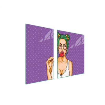 TMK ArtDeko - Beschermplaat en Snijplank - Glas - 100x52cm - Vrouwelijk Ontwerp