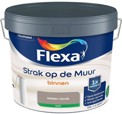 Flexa - Strak Op De Muur Binnen Mat - Midden Aarde - Mengverf - 10 L