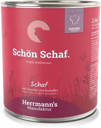 Herrmann's Sensitive Honden Natvoer - Schaap met Snijbiet - 800 g