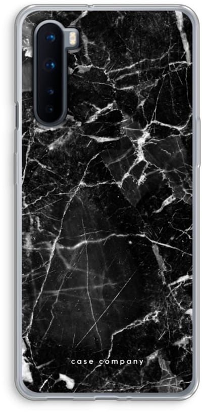 Case Company® - Hoesje geschikt voor OnePlus Nord hoesje - Zwart Marmer - Soft Cover Telefoonhoesje - Bescherming aan alle Kanten en Schermrand