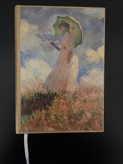 Hardcover Notitieboek Kunst 'Vrouw met Parasol' Claude Monet