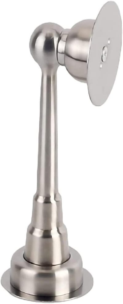 Magnetische Deurstopper - Deurhouder Wandmontage - Deur Open Houden - Met Demping Rubber - 350 Gram - Geborsteld Zilver