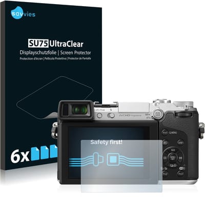 Savvies - Screenprotector voor Panasonic Lumix DMC-GX7 - Folie Beschermfolie transparant 6 Stuks