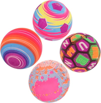 Opblaasbare Strandballen - Zomer Speelgoed - Buiten Spelen - Set van Vier Stuks - 23cm Doorsnede - Vrolijke Kleuren