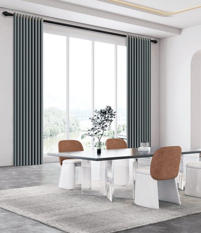 SB Line Kant en klaar Gordijn - Verduisterend - Met ringen - 300x260 cm - Donker Grijs