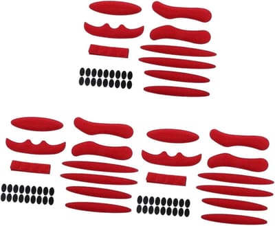 Helm Vulling - Binnenvulling Pads - Comfortabel Rijden - Schokabsorberend Schuim - 6 Sets - Rood
