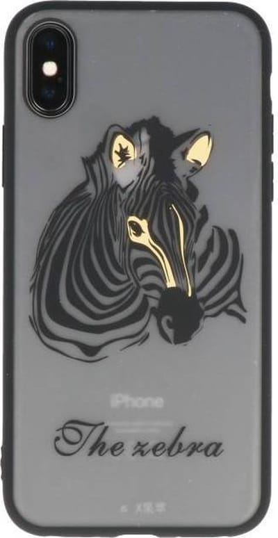 Dieren TPU Hoesjes Cases - Hoesje Geschikt voor iPhone X Zebra
