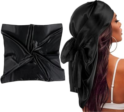 Grote vierkante sjaals voor dames van zijde, elegante haaraccessoires, gepersonaliseerde bandana's en stijlvolle hoofddoeken van 90 x 90 cm
