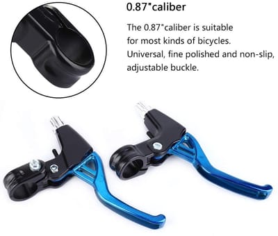 Dailygoods- Fietsremhendels Aluminiumlegering - Universeel 22mm - Geschikt voor Mountainbike/Racefiets/Vouwfiets - Duurzaam - Automatisch Herstel - Remgrepen