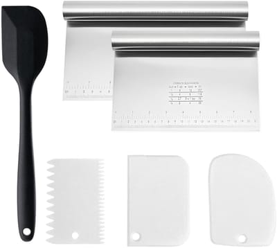 NTHProducts - Dough card - Keuken scraper - Set van 6 - Hoogwaardige spatula - Multifunctioneel - Ideaal voor bakken - Handzaam ontwerp