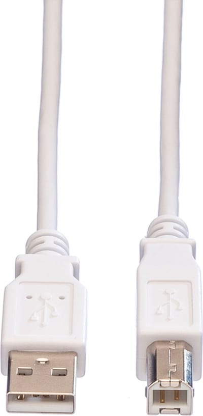 VALUE USB 2.0 Kabel, type A-B, Type A-B, wit, 3 m