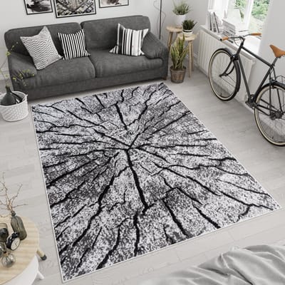 Tapiso Luxury Vloerkleed Grijs Modern Kleed Woonkamer Tapijt Maat- 160x220